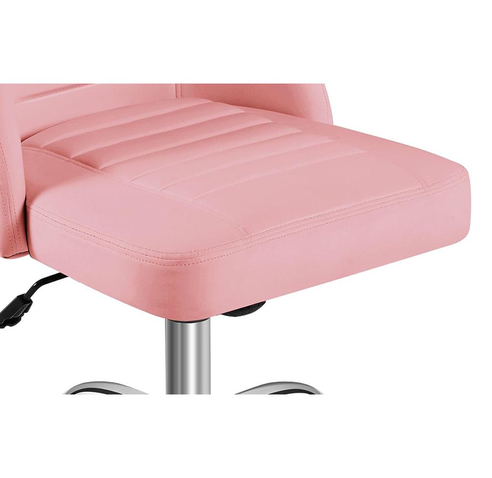 Amazon.com: Yaheetech Mid Back PU Leather Armless Desk Office